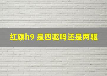 红旗h9 是四驱吗还是两驱